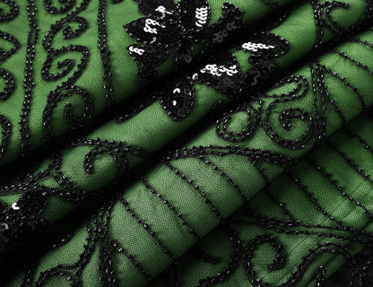 Women'S Flapper Dresses 1920S Sequins Art Deco Gatsby Cocktail Dress with Sleeve