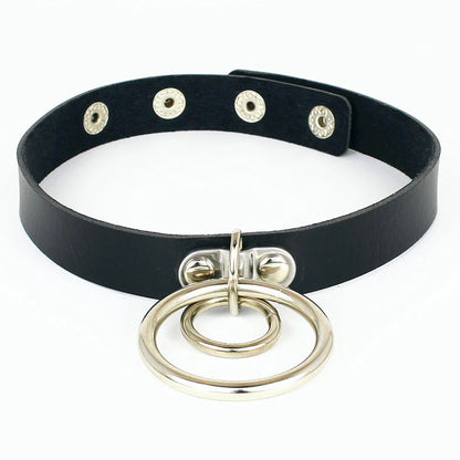 Sexy Spike Punk Collar Leather Choker Necklace Bondage Goth Jewelry Women Party Club Gothic Necklace Accessories Festival Choker